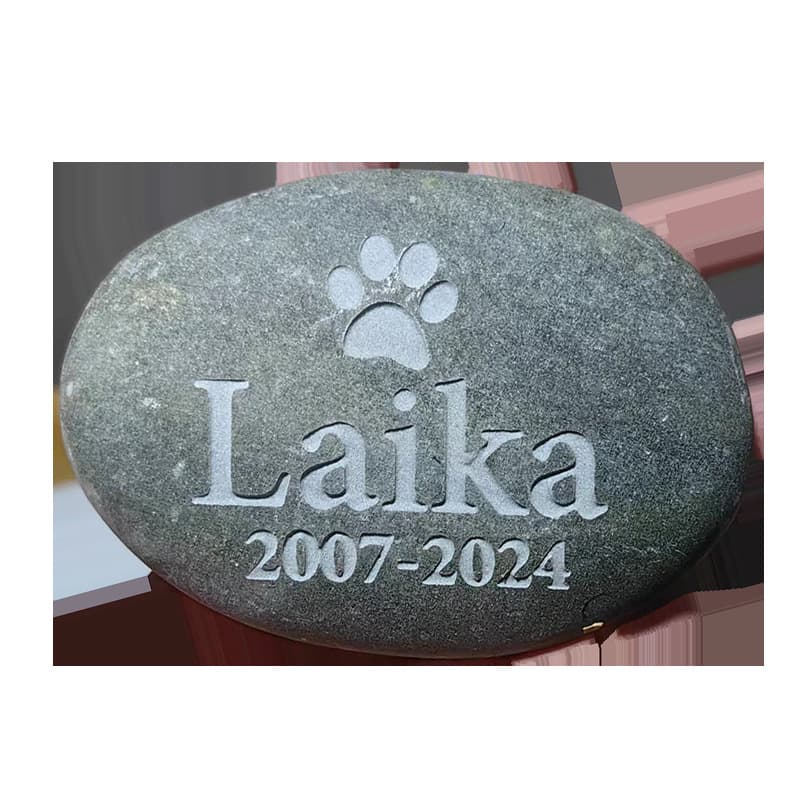 Pebble Memorial Stone Engraving Commemorative Animal Stone Engraved Tombstone Outdoor Cross-border Export Memorial Pet