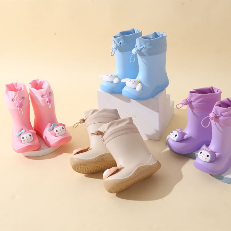 Children's Rain Boots Boys Girls Anti-slip Rain Boots Student Toddler Baby Kids Water Shoes Waterproof Children Girls Rubber Shoes