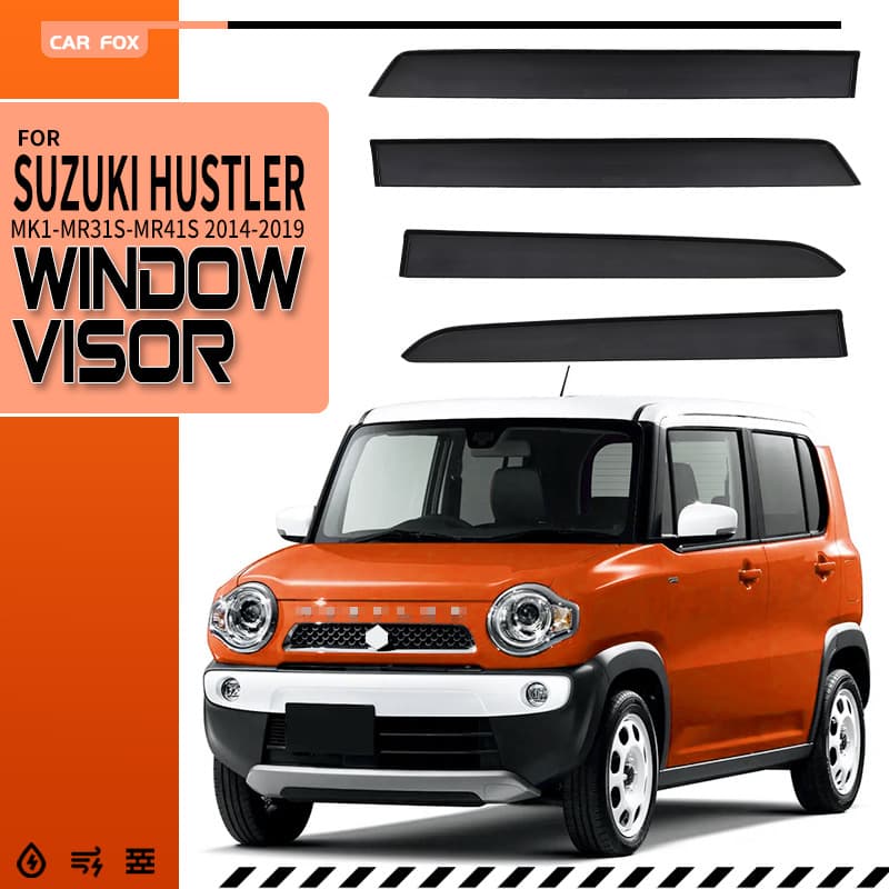 Window Visor Rain Guard Sunshade for Suzuki Hustler
