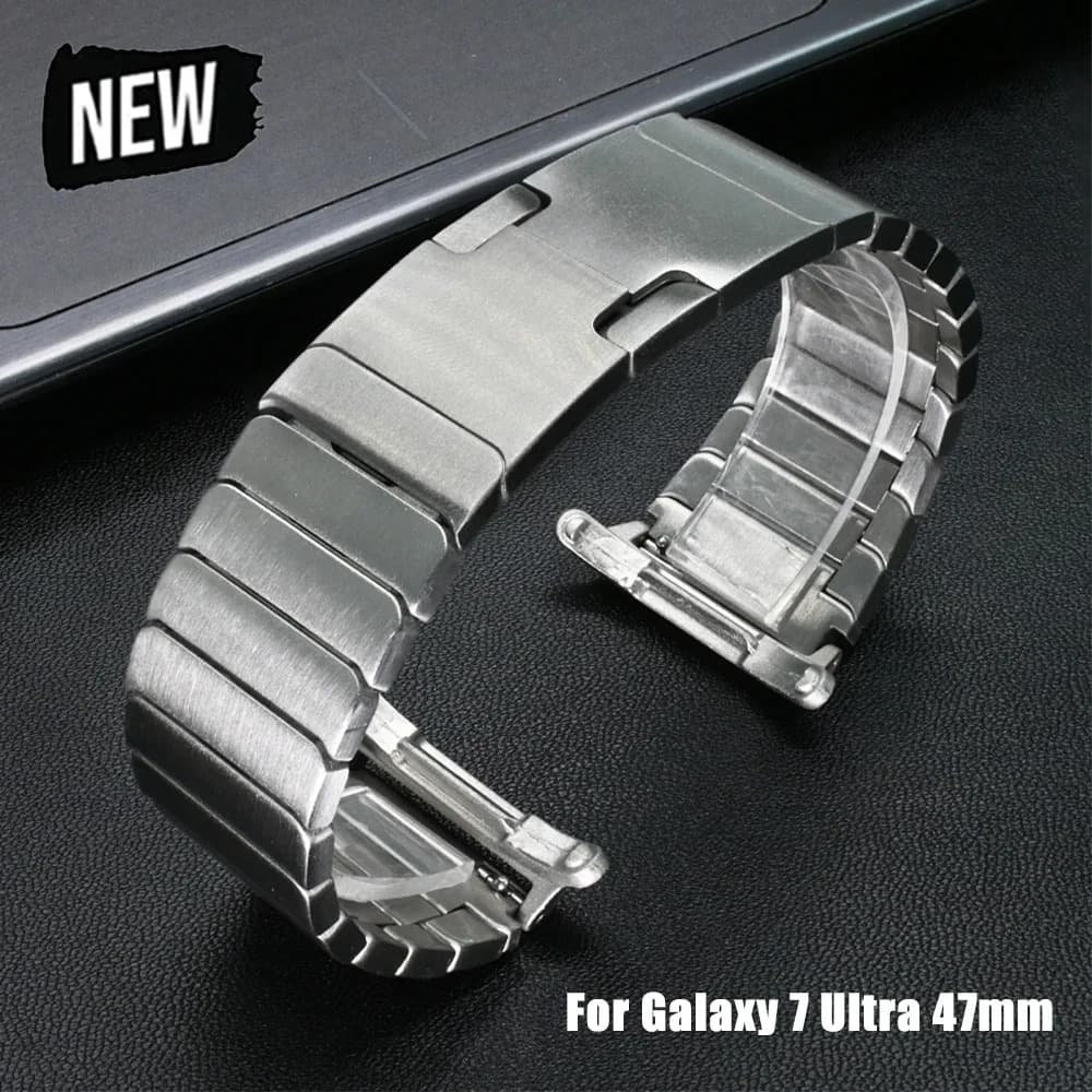 For Samsung Watch 7 Ultra Stainless Steel Strap One-Bead Samsung Ultra Galaxy 47mm Porsche