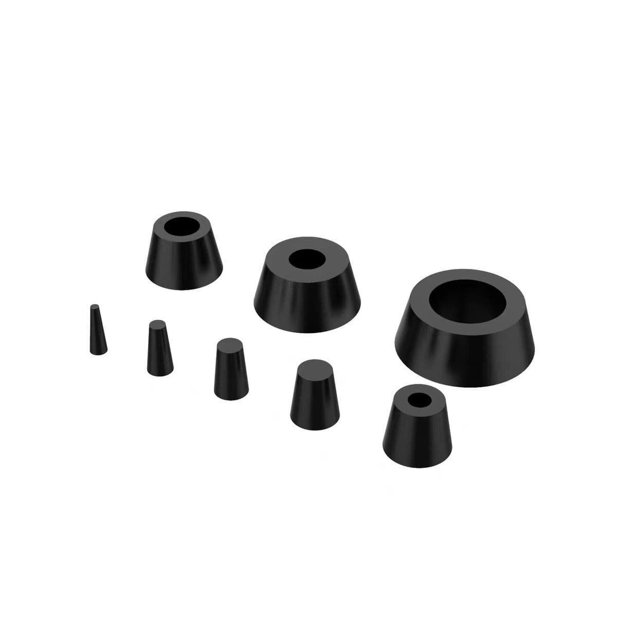 Car Exhaust Pipe Plug 8-Piece Set Smoke Leak Detector Accessories Inlet and Outlet Pipe Plugs Leak Detection Parts