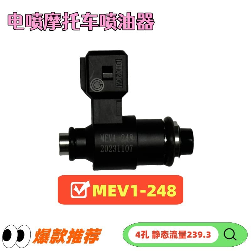 MEV1-248 EFI Motorcycle Fuel Injector 4-Hole 500cc Aviation Drone Gasoline Injector