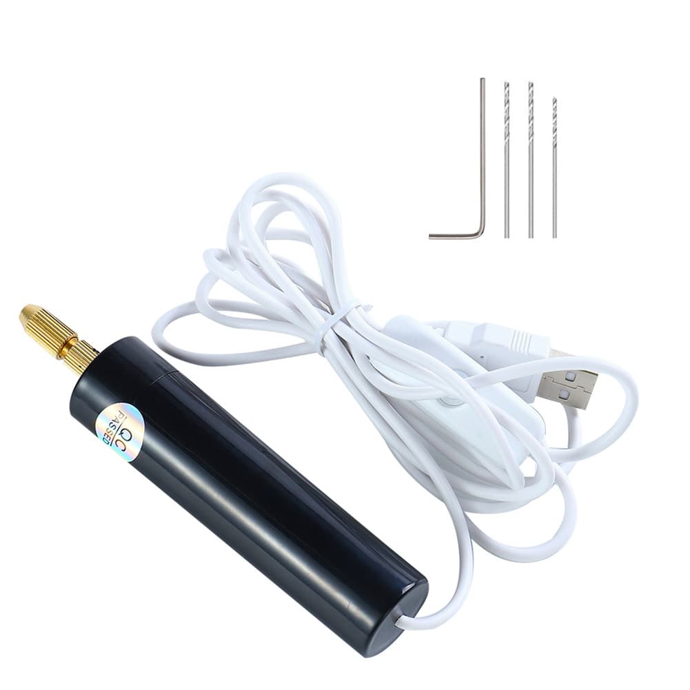 Handheld Mini Electric Drill with USB Cable for Pearl Epoxy Resin Jewelry Making Woodworking Tool