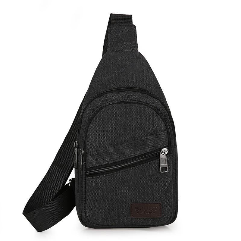 2024 Trendy Men's Soft Leather Chest Bag Business Crossbody Bag Waterproof Casual Sling Bag Factory Wholesale Dropshipping