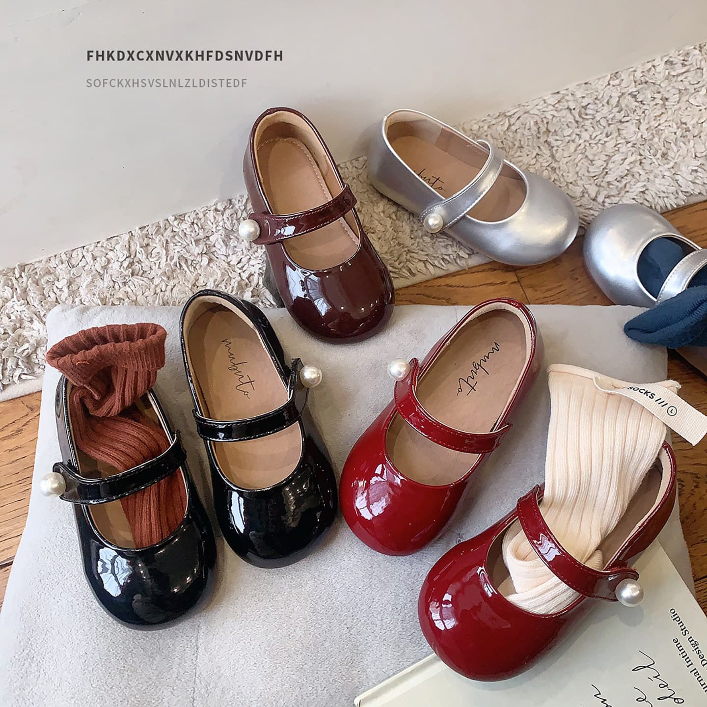 Korean Style Shiny Children's Shoes, Toddler Shoes, Kids' Leather Shoes, Girls' Princess Shoes, Baby Mary Jane Shoes
