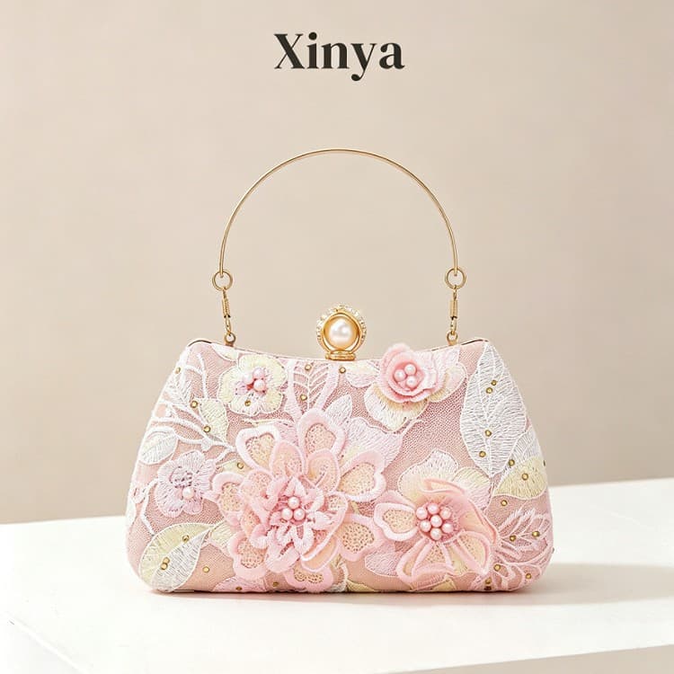 Luxury Beaded Evening Bag for Women, Elegant Fashionable Versatile Clutch, Sequined Gown Wedding Party Bag