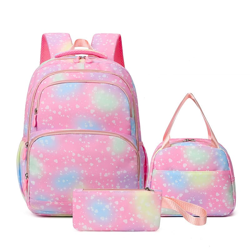 2026 new 3-6 grade children's backpack, primary school student three-piece pencil case bag, lightweight customizable backpack