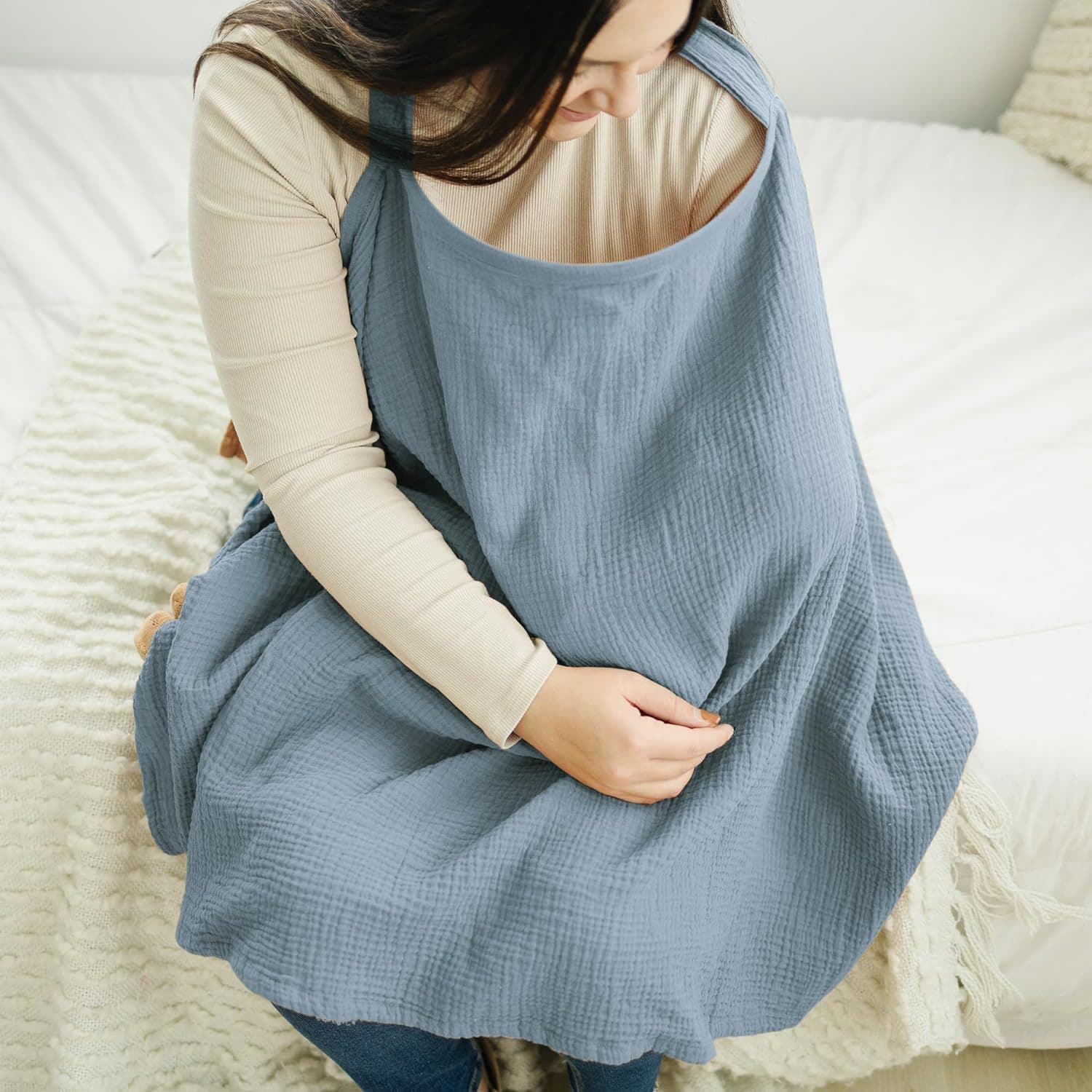 Out-and-out nursing gauze cover, nursing cover, anti-exposure fig leaf, nursing shawl, nursing cover, multi-functional