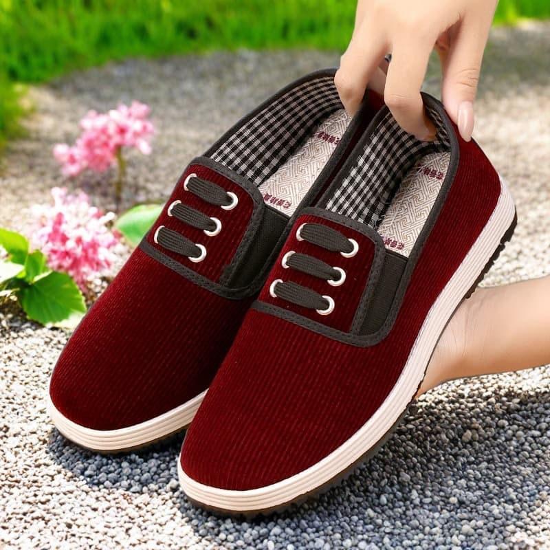 Factory Direct Men's Cloth Shoes, Old Beijing Cloth Shoes Unisex Work Shoes, Corduroy Flat Non-slip Wear-resistant Cloth Shoes
