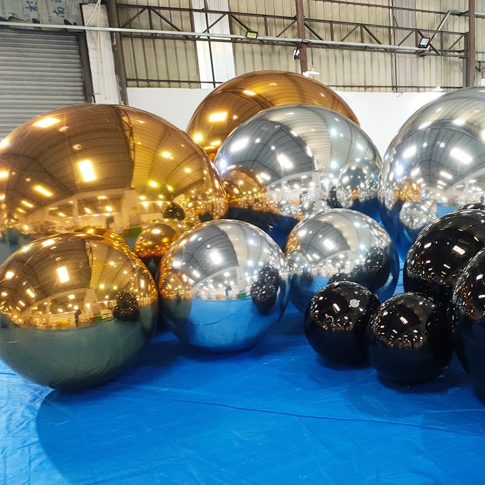 Source Factory Inflatable Mirror Ball for Wedding Decoration, Mall Events, Entertainment, Colorful Reflective Laser Ball