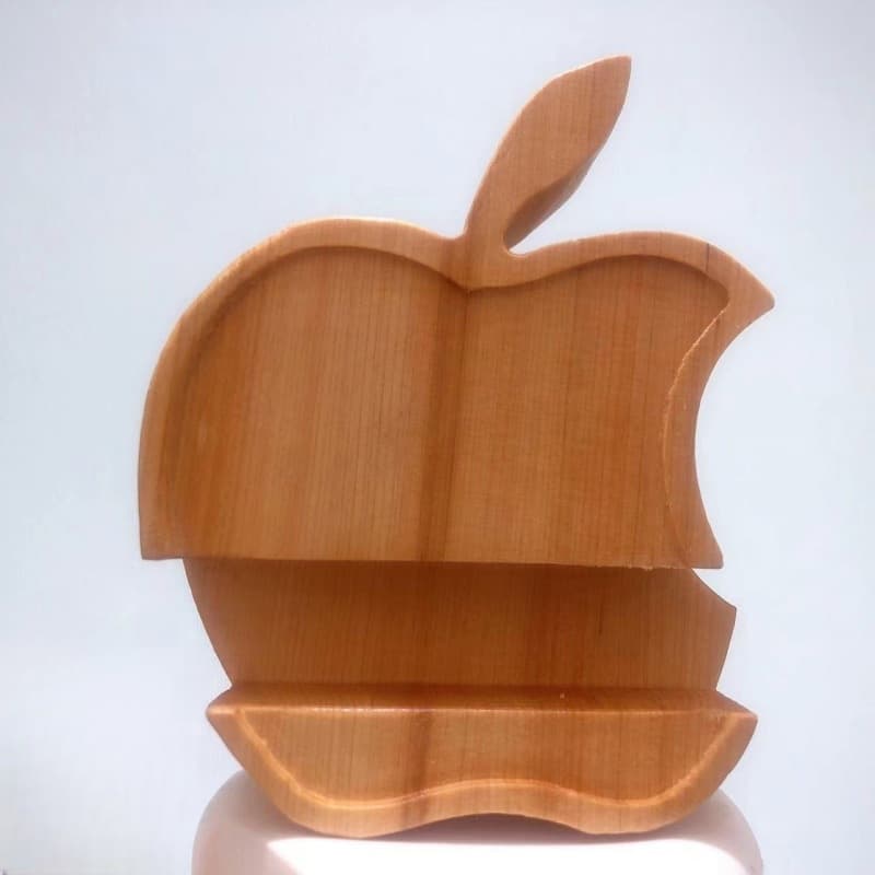 Cypress Wood Carved Phone Stand Creative Solid Wood Reading Stand Gift for Kids Phone Holder