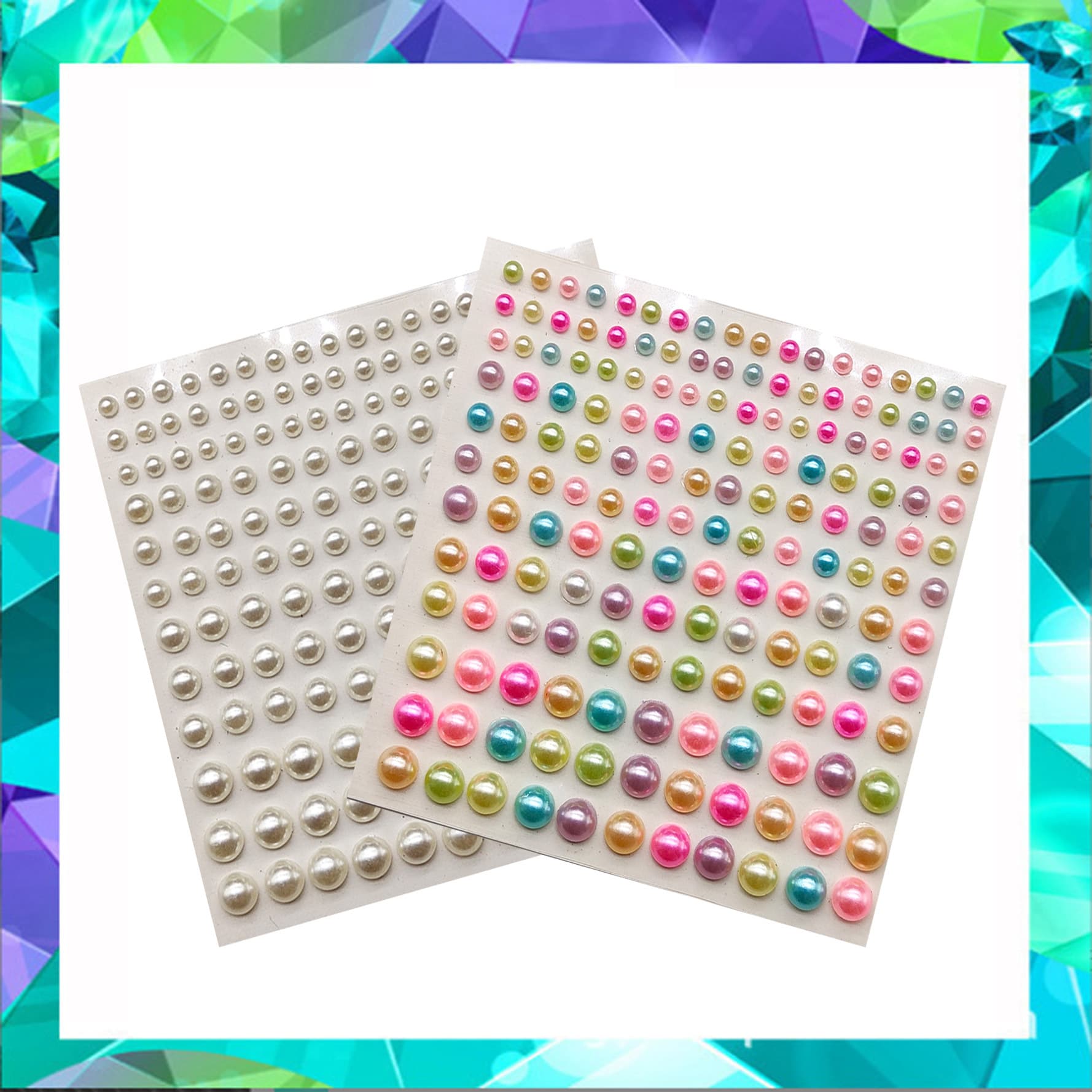 Spot wholesale semi-circle pearl stickers pearl stickers cross-border pearl eye stickers stage makeup pearl stickers