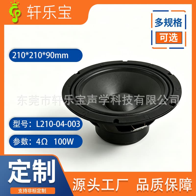 8inch Outdoor Trolley Speaker with Large Speaker, 4Ω 100W, for Square Dancing, Heavy Bass, High Volume Speaker
