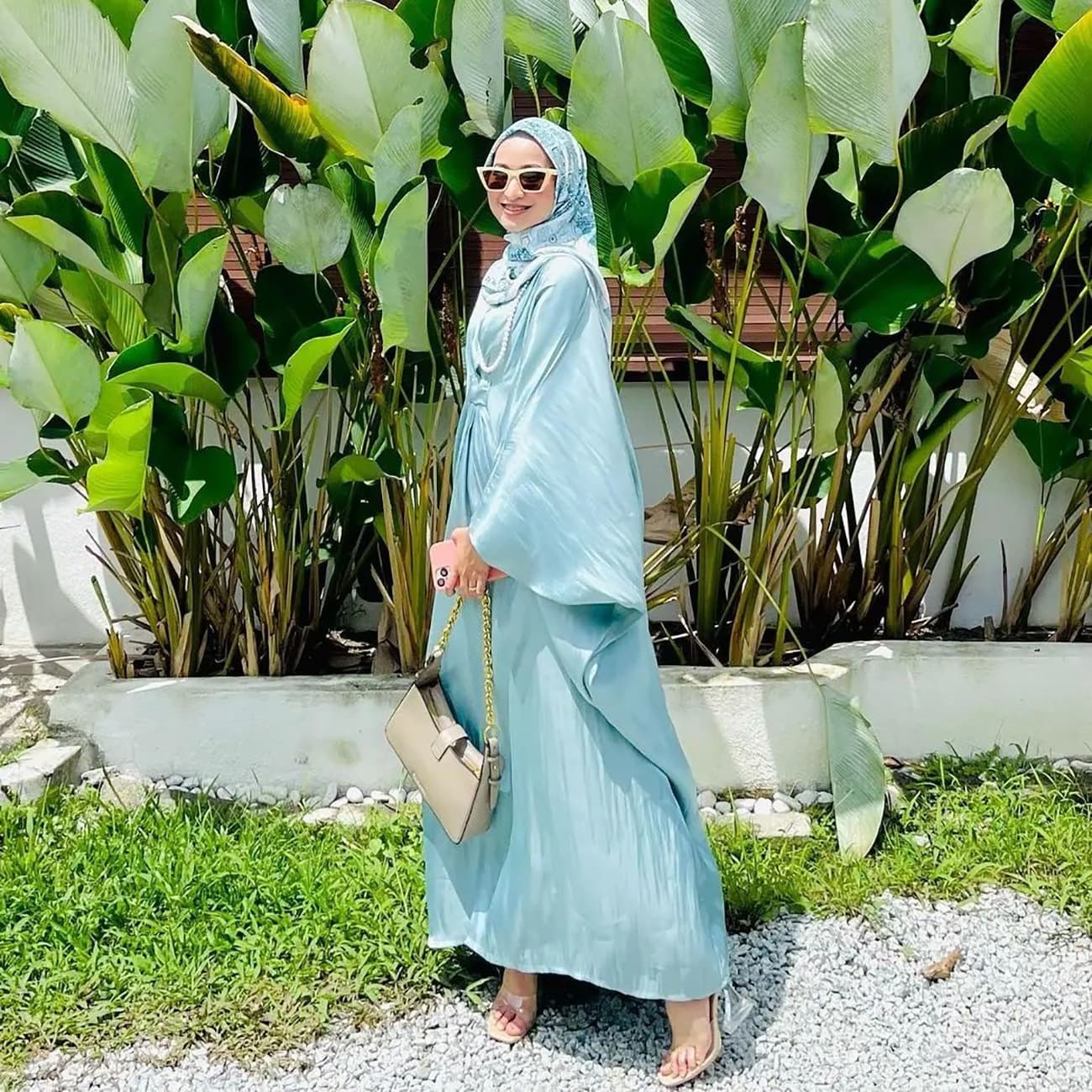 Arabic Women's Ethnic Style Batwing Sleeve Loose Long Robe Dress Malay Women's Robe