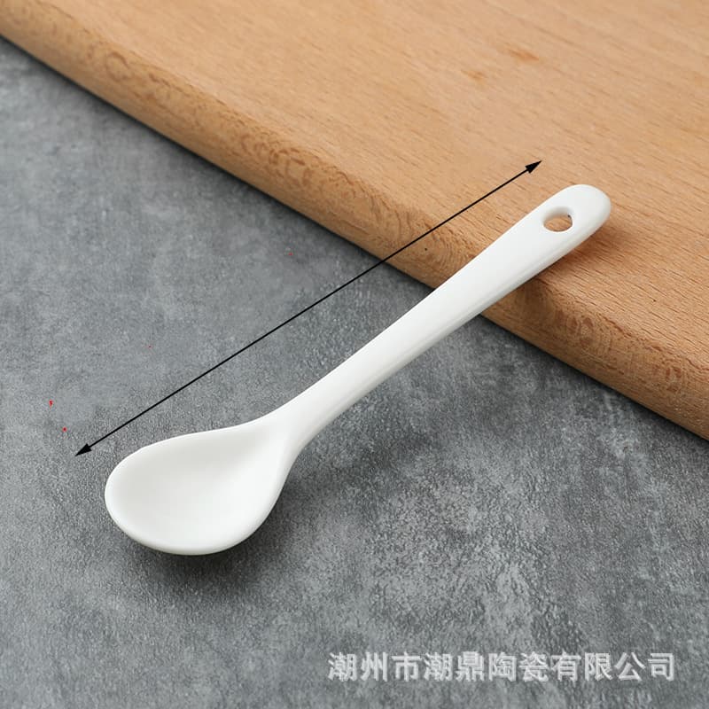 10cm coffee spoons, ceramic ultra-short coffee spoons, household stirring spoons, cute short-handled condiment spoons