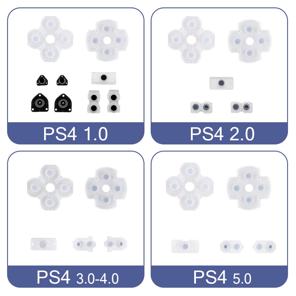 PS2/3/4 Handle Conductive Adhesive PS4 Conductive Adhesive PS4 Button Soft Rubber Pad Handle Repair Accessories Silicone Pad