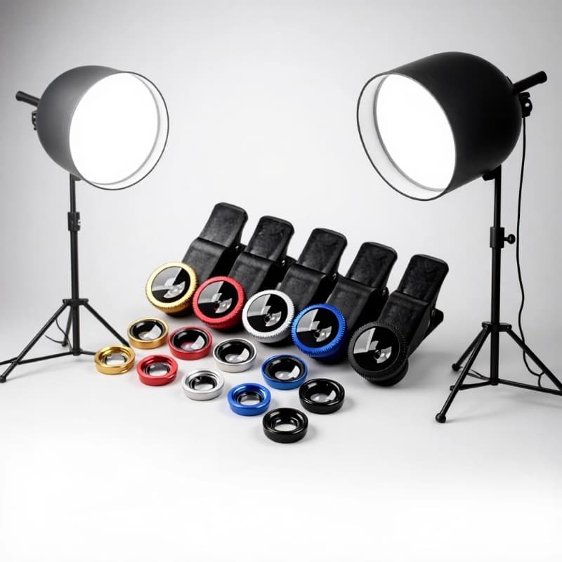 3-in-1 Wide Angle Fisheye Phone Lens Magnifier, 180-Degree Fisheye Wide Angle Macro Selfie Device