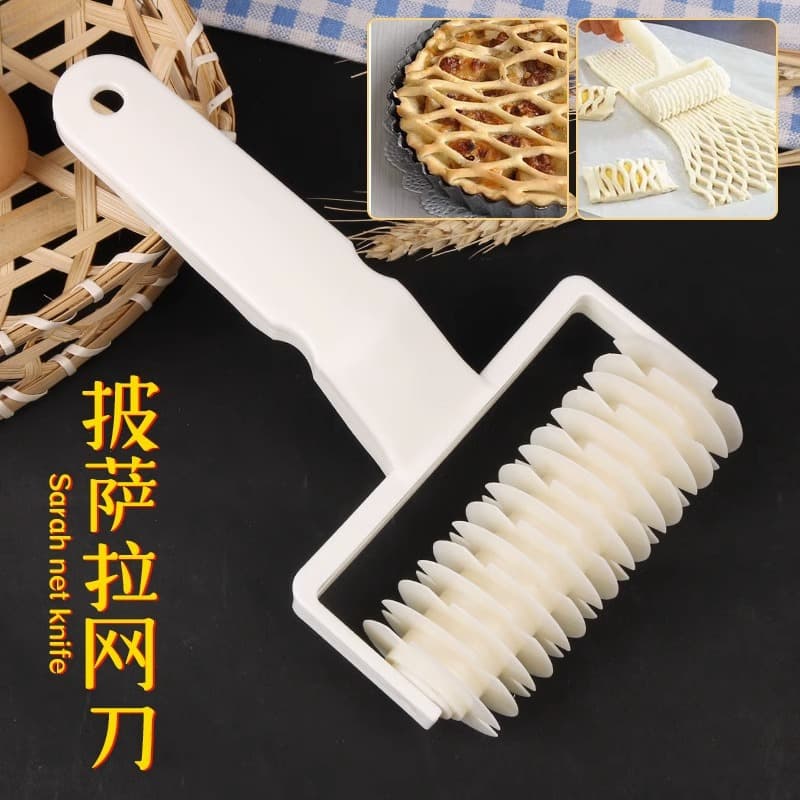 Plastic Mesh Knife Biscuit Pizza Pie Processing Mold Dough Roller Knife Bread Hob Baking Tool