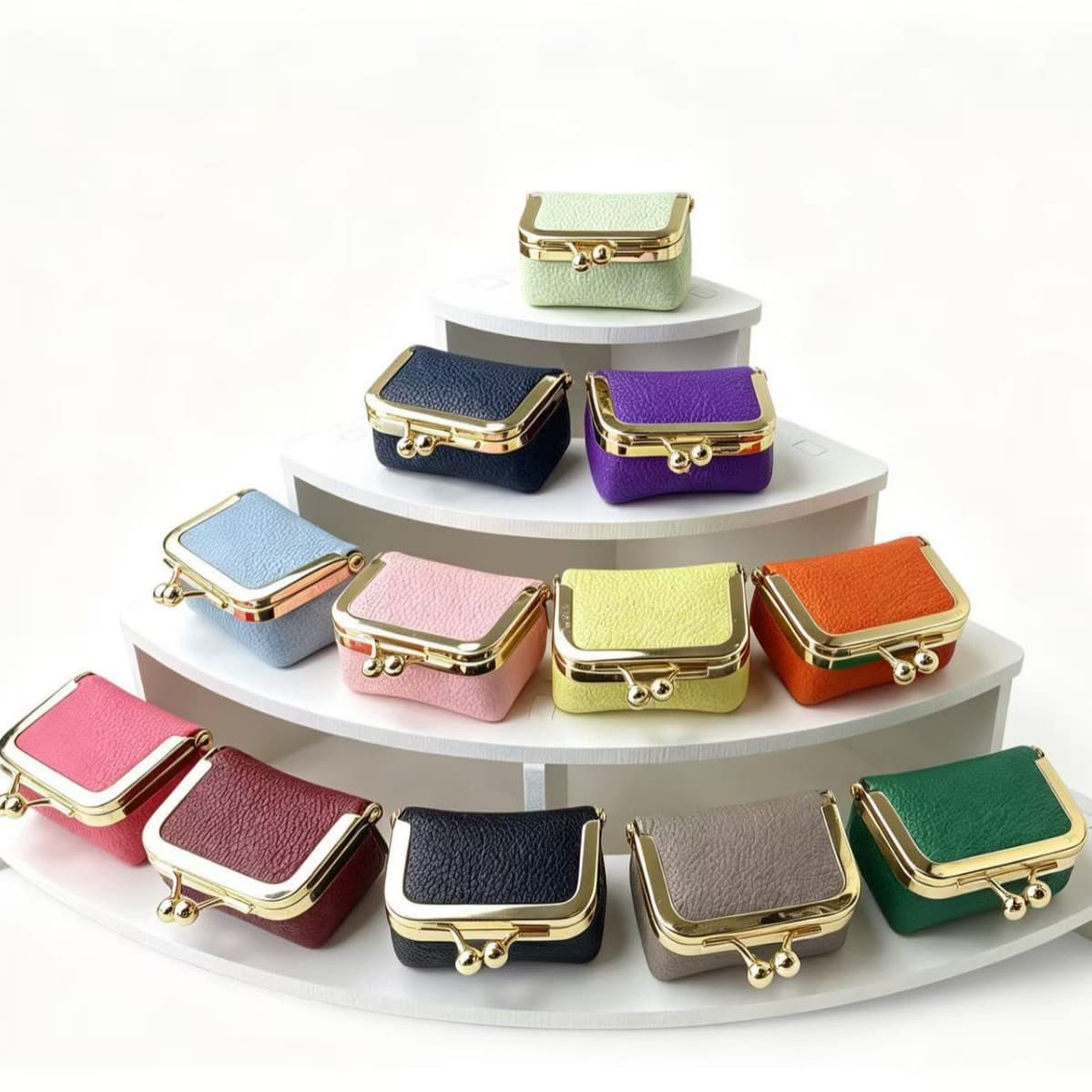 New Mini Frame Clasp Bag Earrings Necklace Ring Jewelry Storage Pouch, Tiny Coin Purse Bag Charm