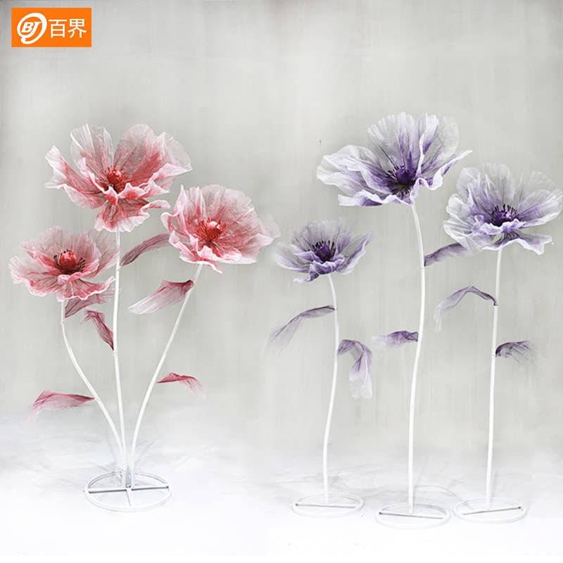 Decorative Props, Artificial Flowers, Simulated Flowers, Large Colorful Flowers for Shopping Malls, Finished Silk Mesh Flowers, Handmade Flowers, Indoor and Outdoor Decorations