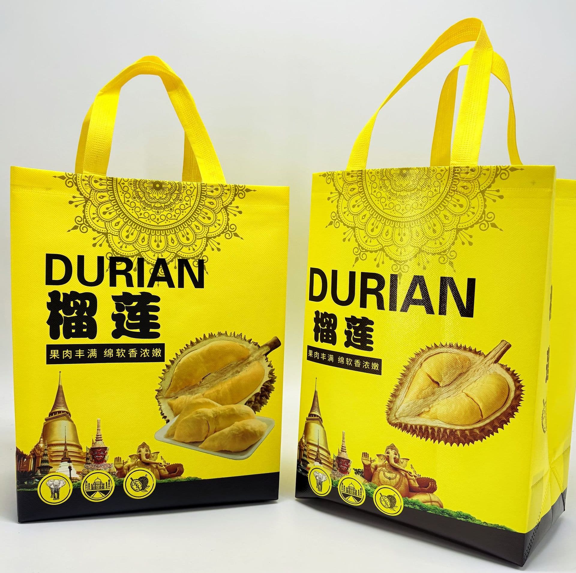 Fruit shop packaging bag, durian special load-bearing tote bag, take-out packaging bag, fresh fruit and vegetable bag