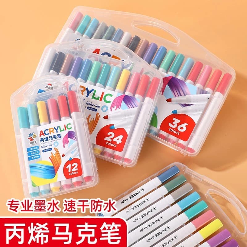Cross-border acrylic markers, waterproof, blendable watercolor pen set for children's art graffiti and painting, wholesale
