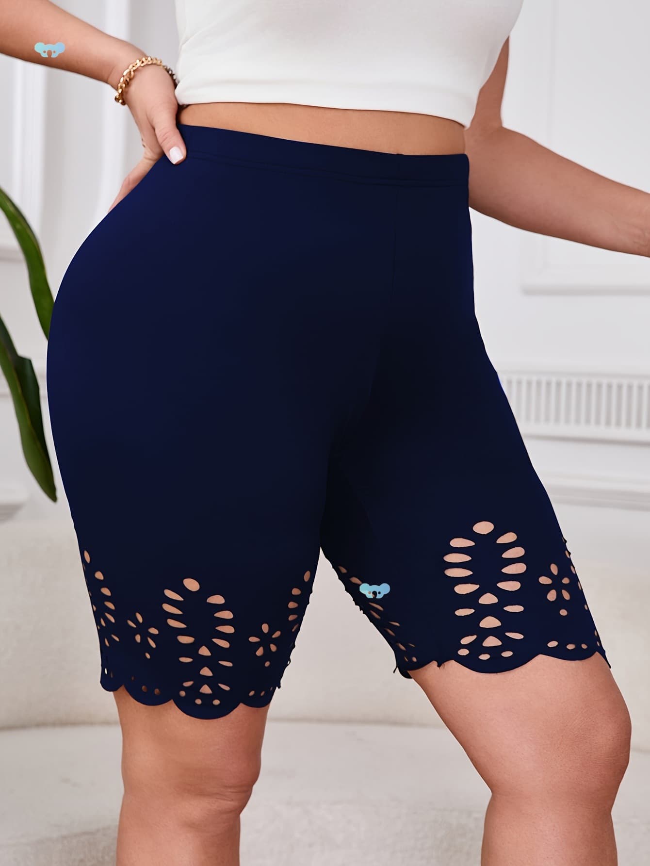 Fitted Shorts Women's Fitted Shorts Plus Size Solid Shorts