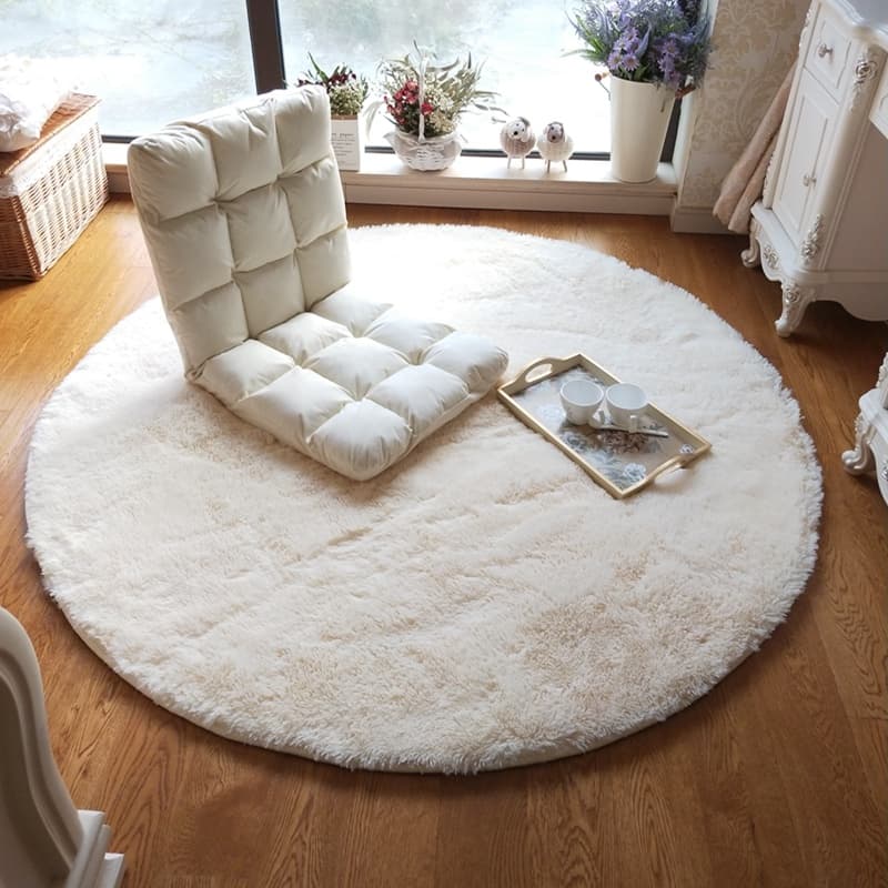 Long-Haired Round Carpet Wholesale Rocking Chair Carpet Hanging Basket Carpet Living Room Leisure Bedroom Bedside Carpet Round Computer Chair Carpet
