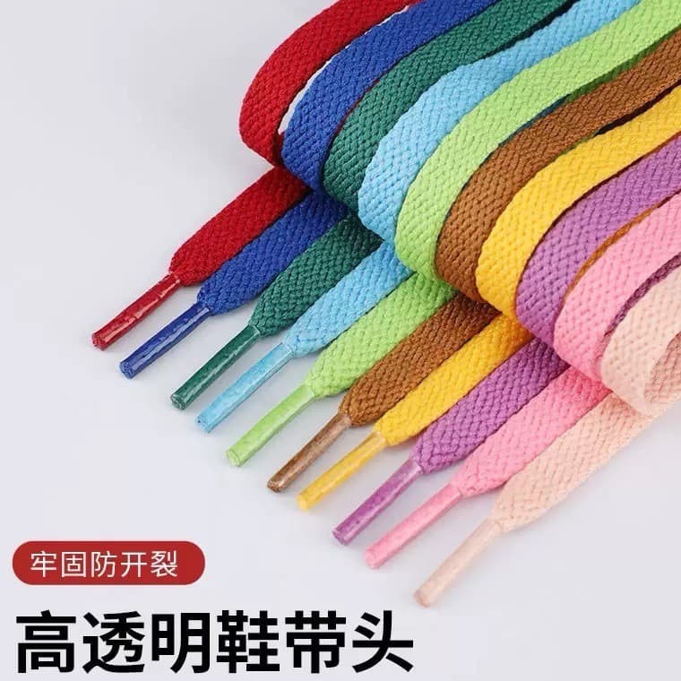 Source Rainbow Flat Shoelaces Flat Laces Colorful Pure Cotton Unisex Skateboard Canvas Shoe Laces Custom