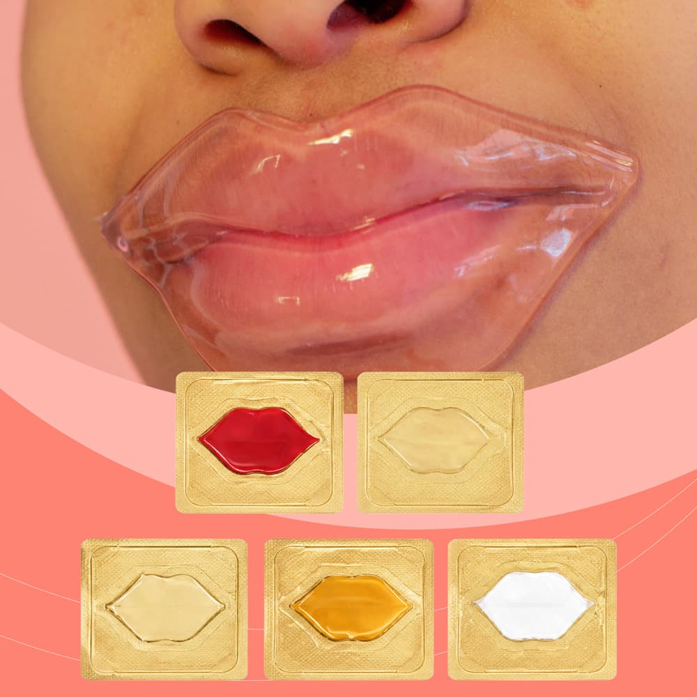 White-to-Transparent Lip Mask BIO-COLLAGEN Lip Mask Face Mask Bio-Hydrolyzed Collagen Lip Mask