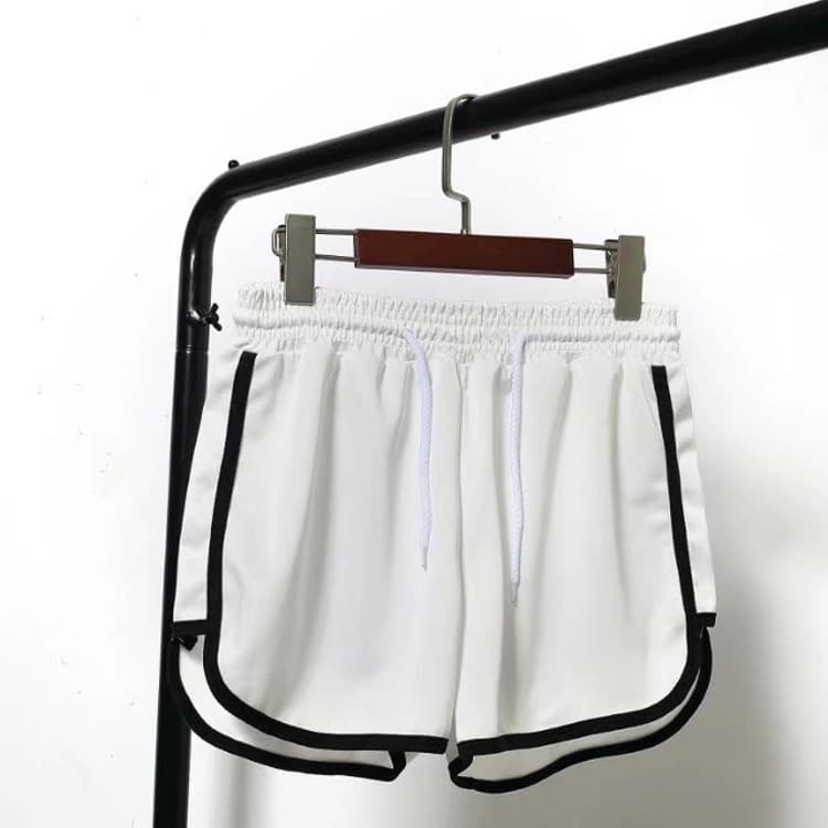 Summer Thin Korean Style Sports Shorts for Men, Loose Casual Versatile Outdoor Beach Three-Quarter Shorts, Simple and Trendy