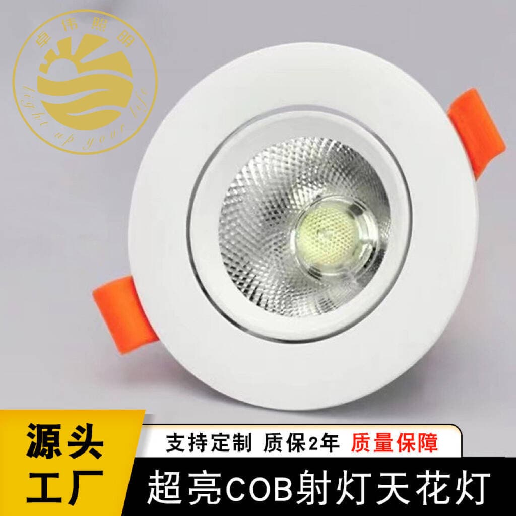 LED Ceiling Light Manufacturer, Self-Produced and Sold Embedded Spotlights with Adjustable Angle, Family Living Room Lights, Foreign Trade Hot Seller