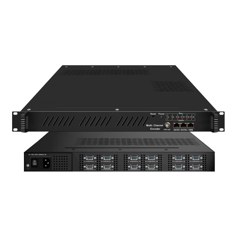 24-Channel Standard Definition Decoder Hotel TV Equipment AV to IP/ASI MPEG-2 H.264/H.265
