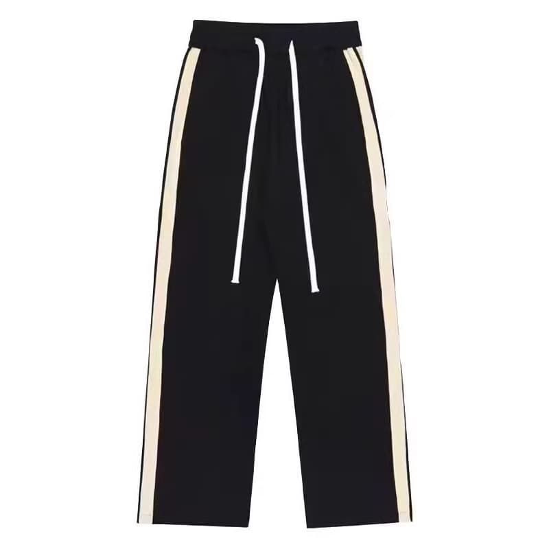 Black Sports Wide-Leg Pants for Women 2026 Summer New High-Waist Loose Flowing Straight-Leg Casual Loungewear Long Sweatpants