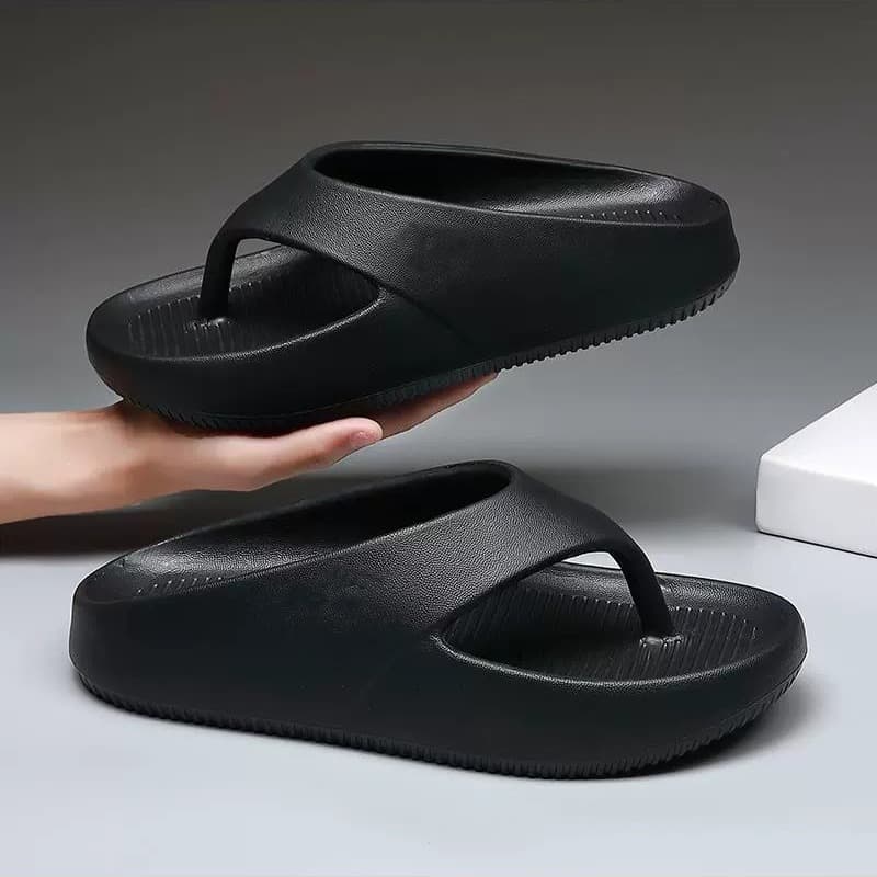 Men's Flip Flops Summer Outdoor Thick Sole Anti-slip Thong Sandals, Comfortable Indoor Home Casual Sandals