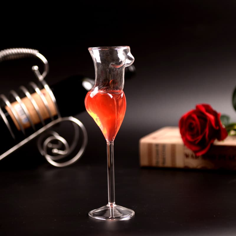 Creative Crystal Glass Human Body Wine Glass, Borosilicate Lady Stemware, Glass Nude Woman Cup