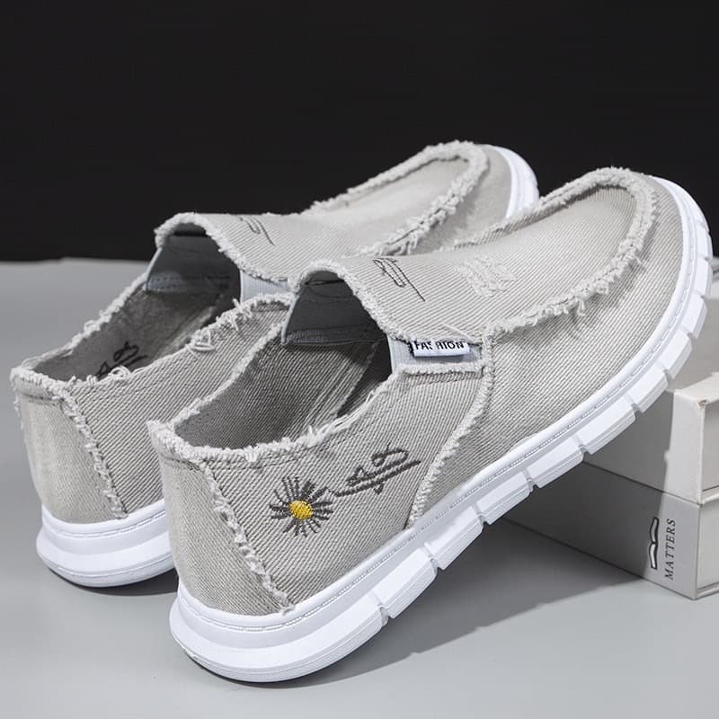 Canvas Shoes Men's 2026 New Style Beijing Cloth Shoes Slip-On High-Quality Washed Canvas Casual Work Shoes