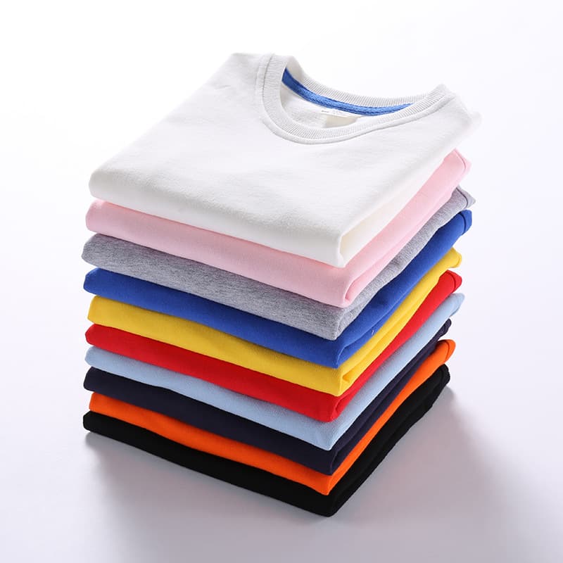 Spring Long Sleeve Children's Hoodie Pure Color Round Neck Kids' Sweatshirt Unisex Sporty Soft Cotton Trendy Kids' Clothing