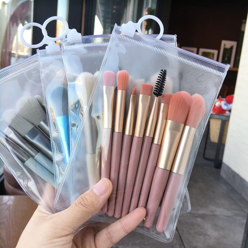 8-Piece Makeup Brush Set, Full Set of Brushes, Complete Makeup Tools Storage, Beginner Eyeshadow Powder Brush, Eight-Piece Set