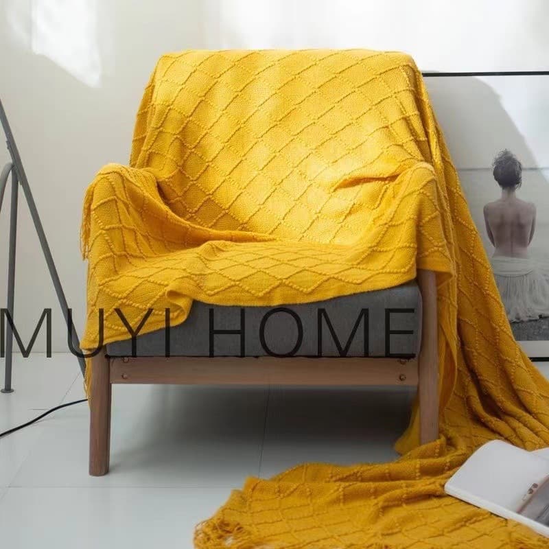 Luxury Tassel Bed Runner for B&Bs and Hotels, European Style Sofa Blankets, Hotel Bed Runners, Bed Sheets, Apartment Home Decor Towels