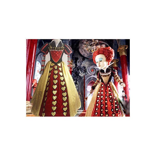 Alice in Wonderland 2 Red Queen cosplay costume for Christmas, adult Beauty and the Beast.