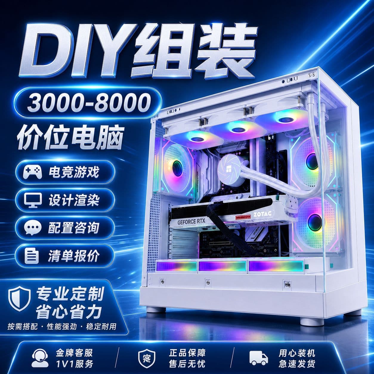 New 32G Memory 4G Dedicated Graphics Gaming Desktop Computer Host Notebook Computer Desktop PC Core I5 8GB RAM 512G SSD Liquid Crystal Display