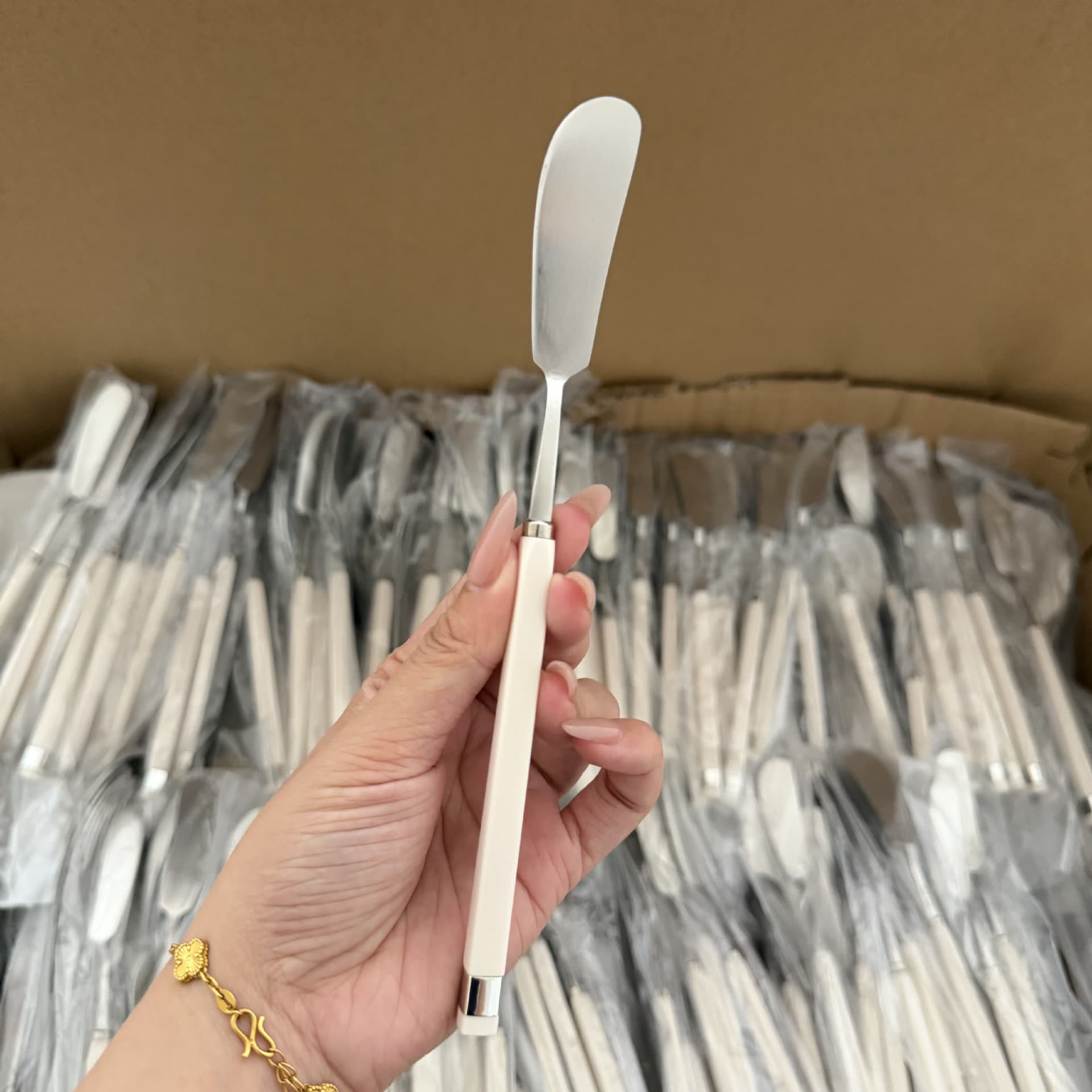 Yinuo Kitchen 304 Stainless Steel Spreading Knife New Simple Baking Spatula Jam Knife Cheese Bread Toast Knife