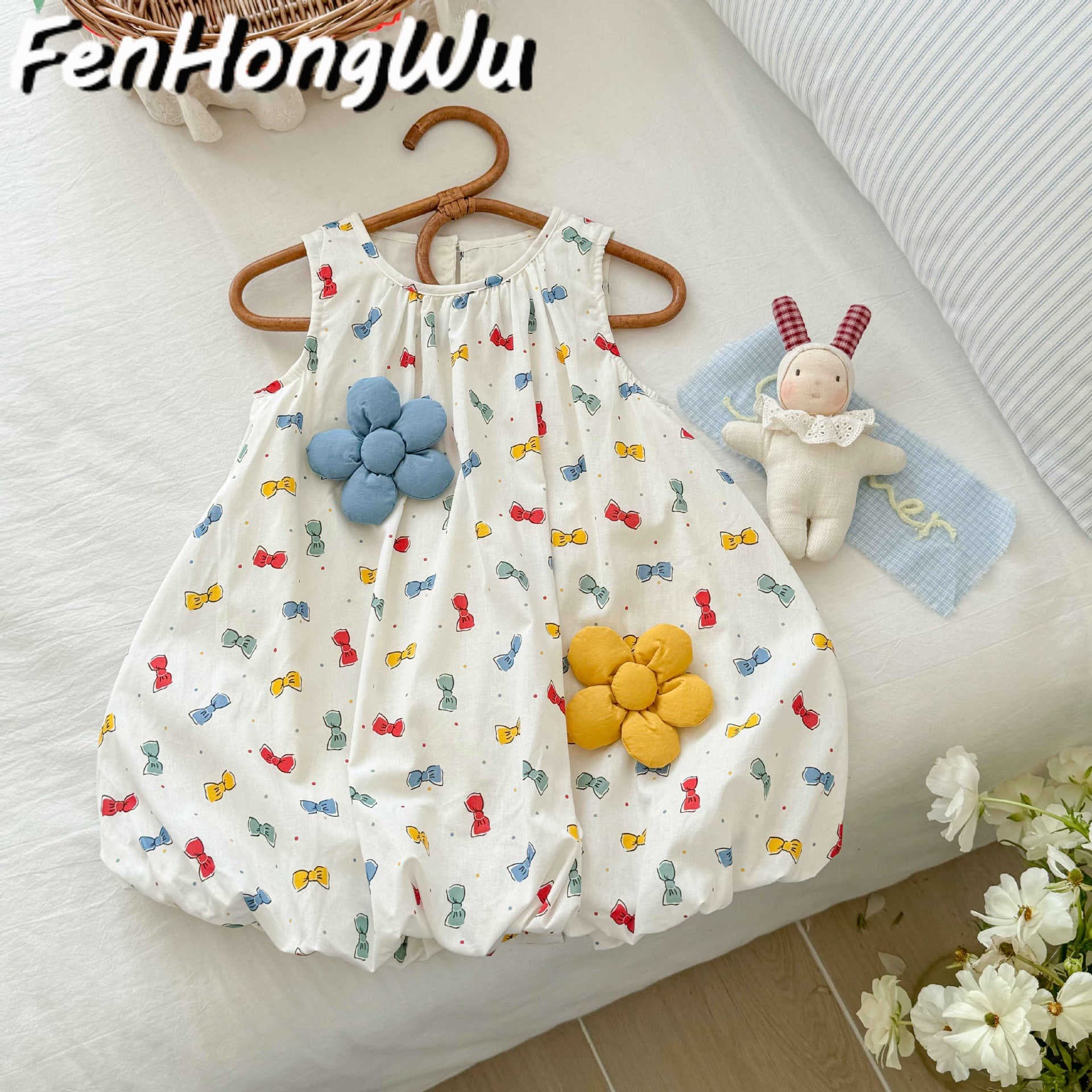 [Pink House] Dress Summer Dress New Style Western Style Children's Flower Princess Dress Flower Flower Dress Summer Children's Skirt