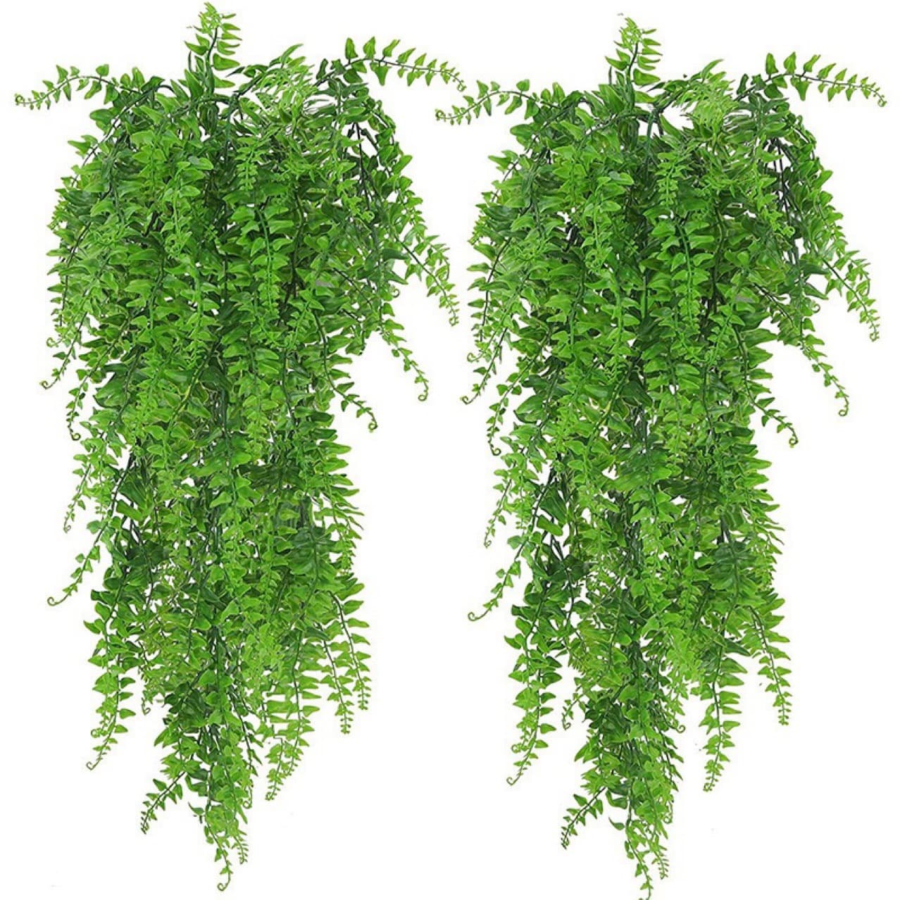 Cross-border Temu Boston Fern Simulation Wall Hanging Artificial Vine Decoration Green Faux Plant