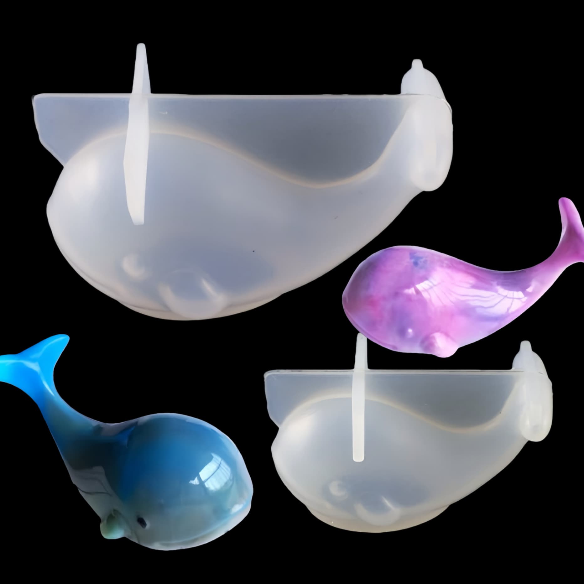 Silicone Whale Mold DIY Resin Craft Ornament Aromatherapy Plaster Diffuser Stone Ocean Style Silicone Mold