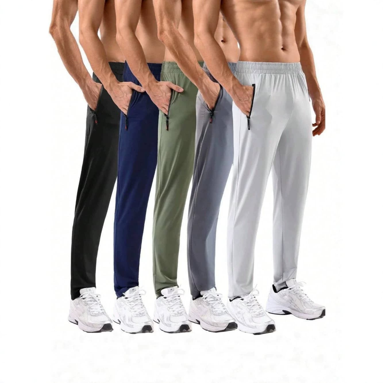 Cross-border wish casual pants for men 2026 American trend sports comfortable breathable quick-drying fitness versatile long pants