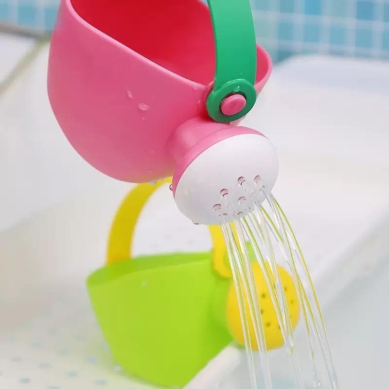 Soft Rubber Watering Can Spoon Swimming Turtle Little Yellow Duck Cartoon Bath Baby Infant Water Play Toy Set