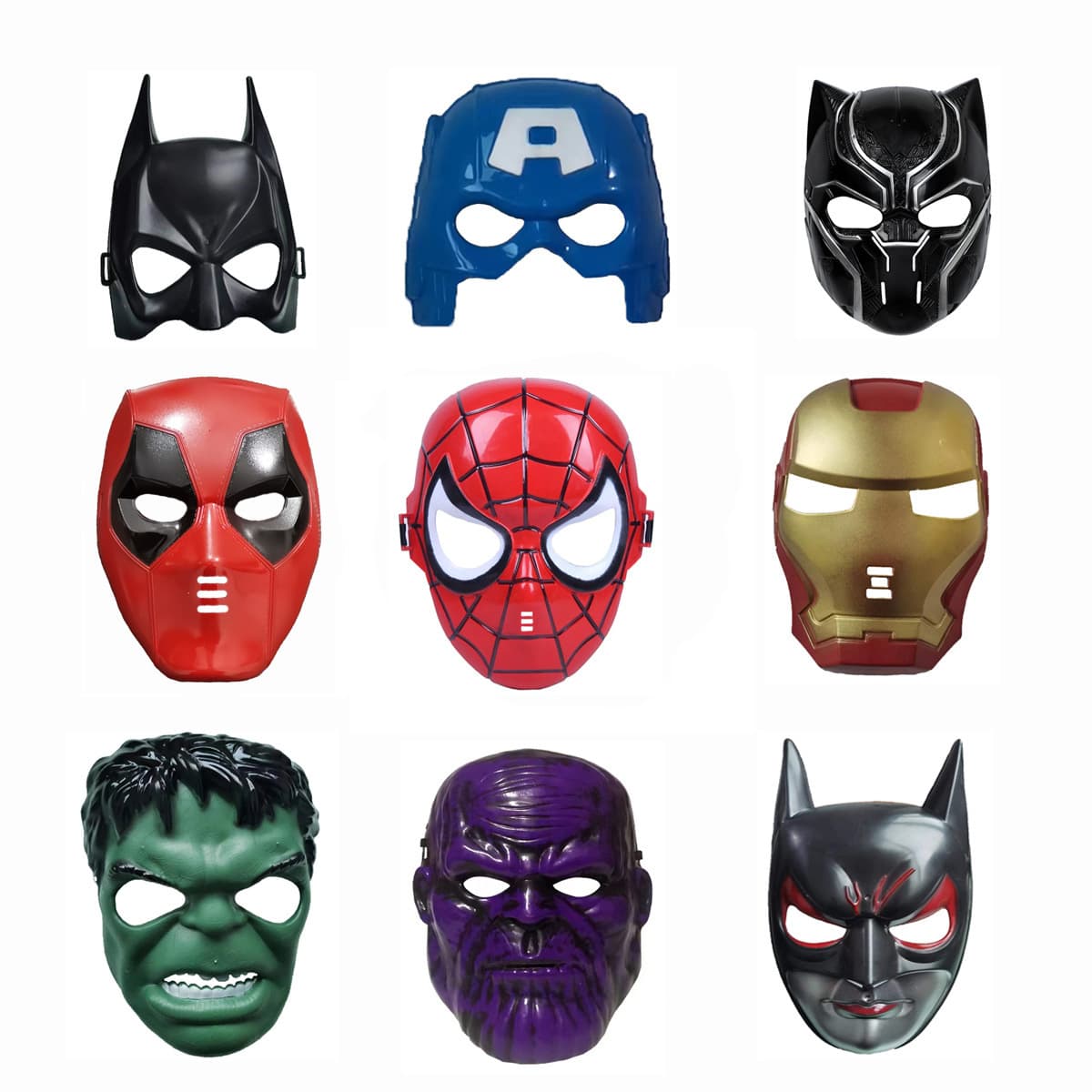 Marvel Masks Halloween Spider-Man Hulk Batman Captain America Costume Party Supplies Role Play