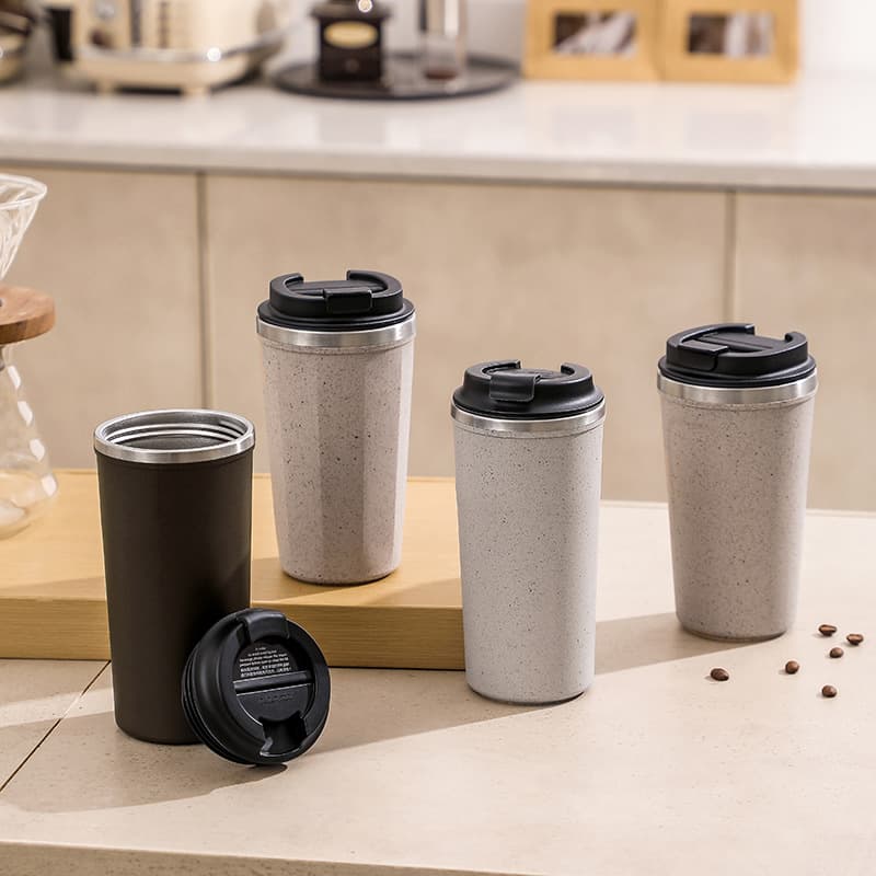 Office coffee cup anti-tipping water cup recycling coffee grounds water cup gift cup manufacturer wholesale